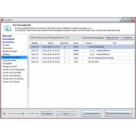 Modul Kassenbuch/-bericht